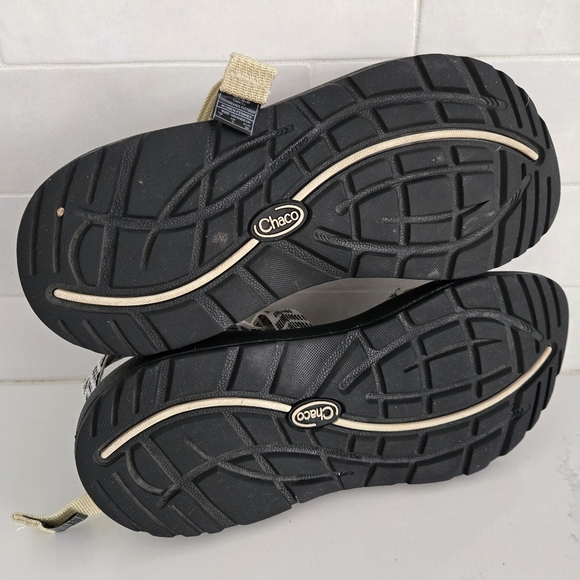 Chaco Z/2 Adjustable Strap Classic Sandals Waterproof Black White Pattern Size 7 - Picture 5 of 7
